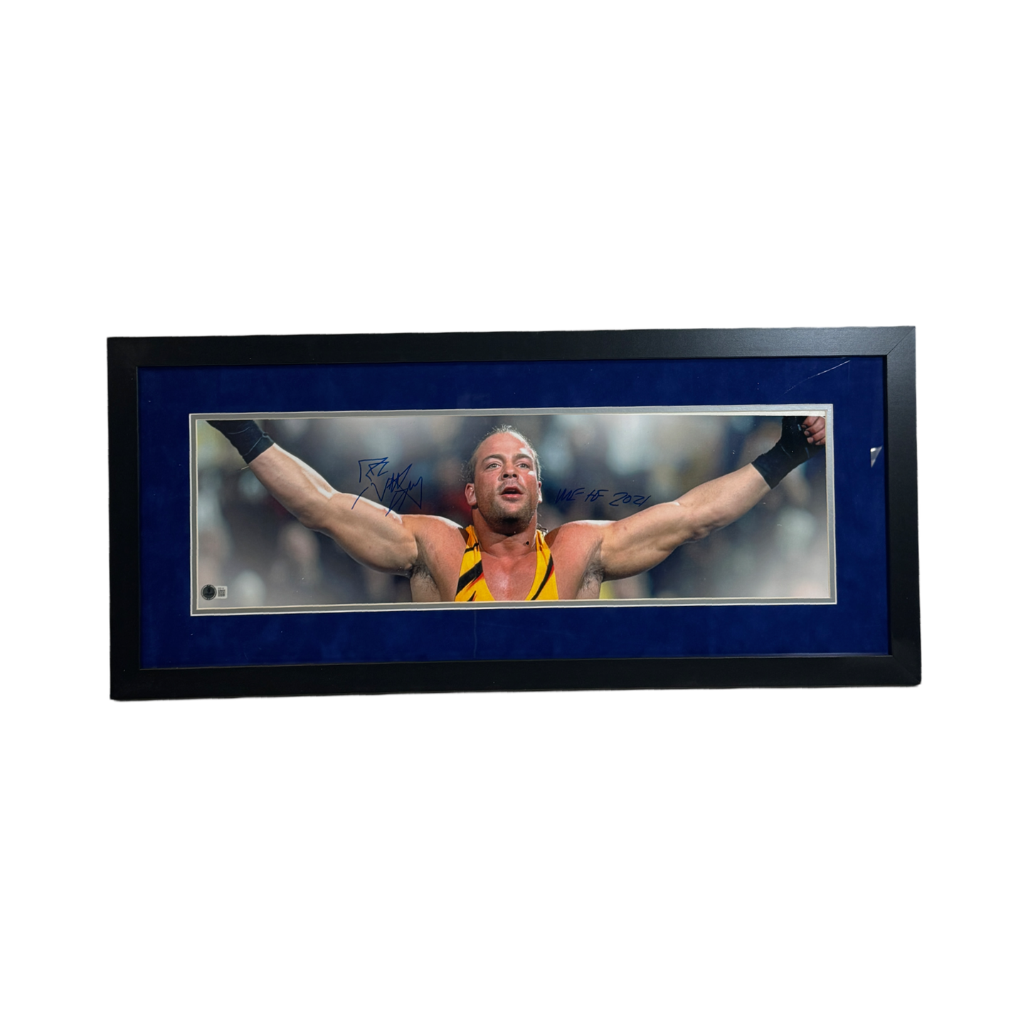 Rob Van Dam Autographed WWE ECW Wrestling Framed 8x26 Beckett