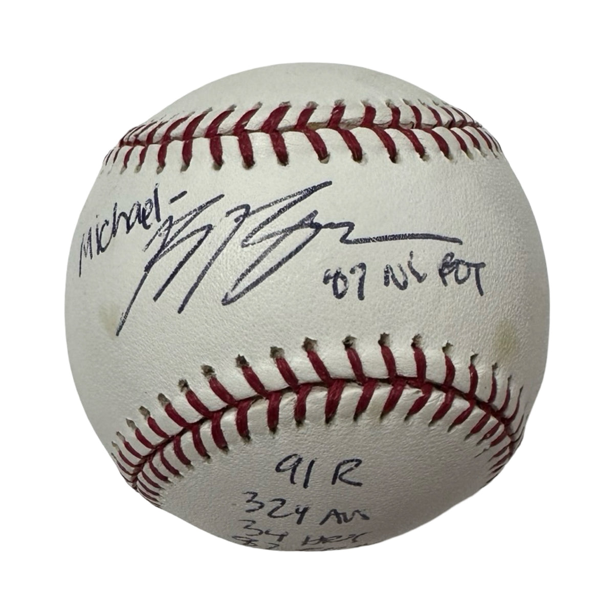 Ryan Braun Autographed Milwaukee Brewers Inscription NL ROY 07 OMLB JSA