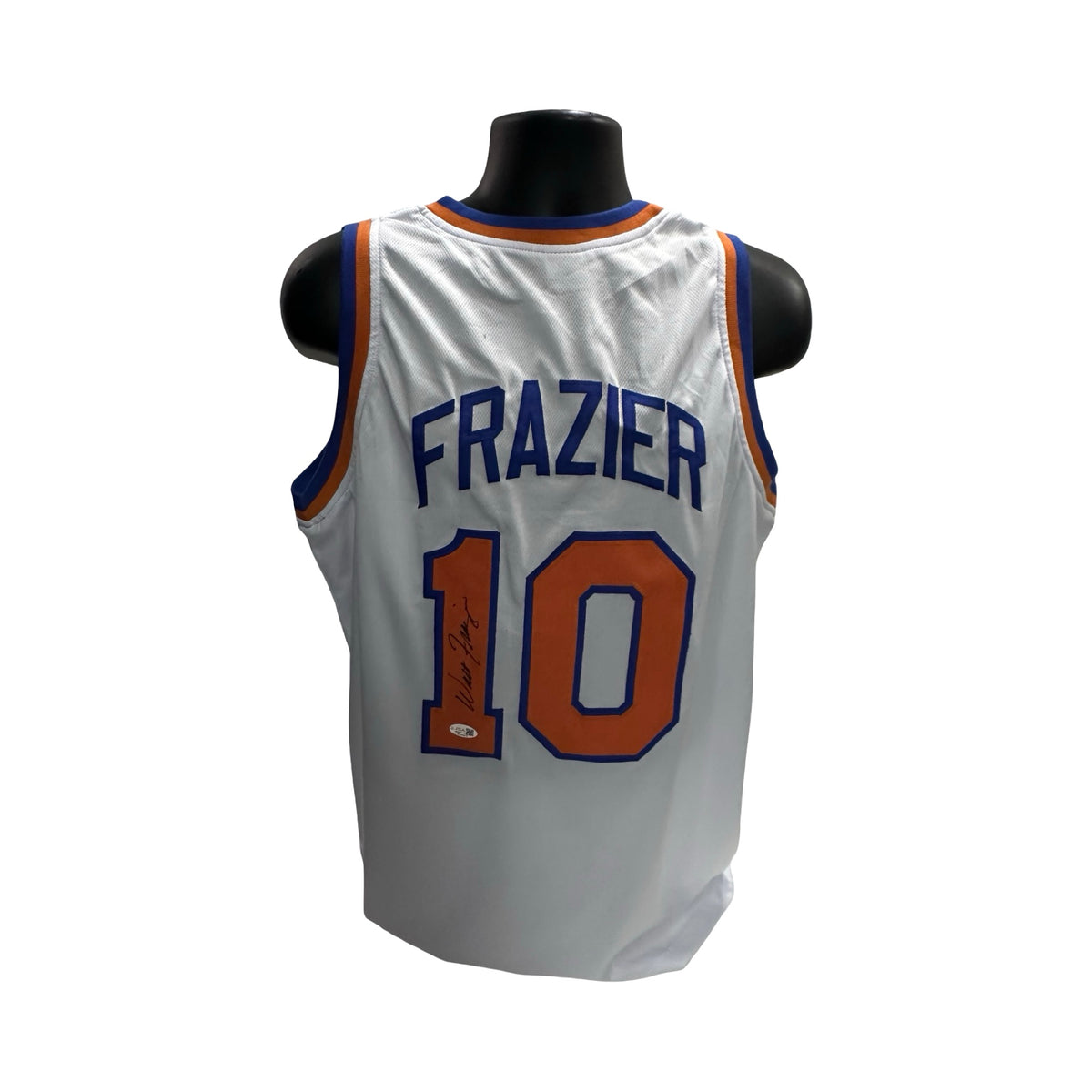 Walt Clyde Frazier Autographed New York Knicks White Jersey JSA COA