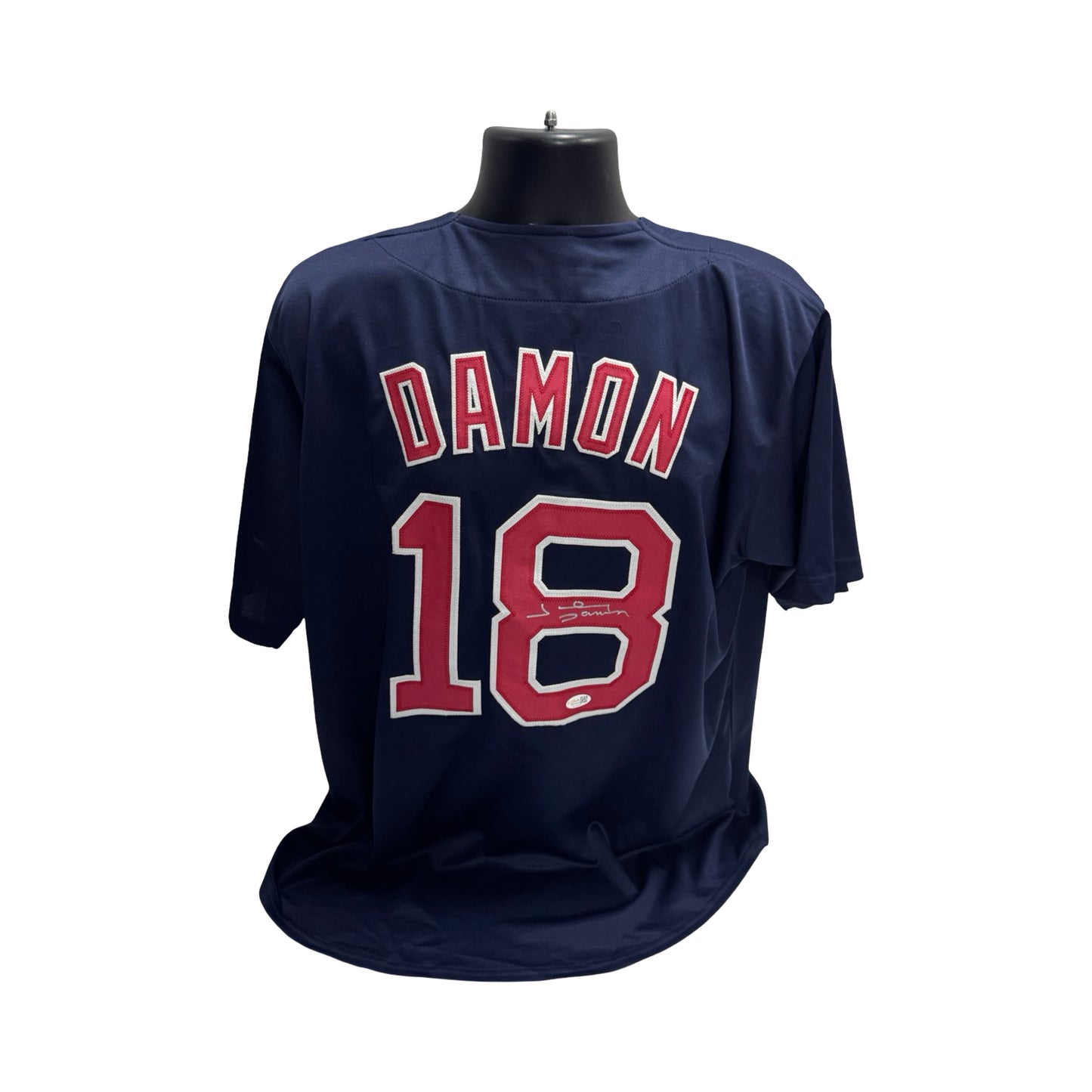 Johnny Damon Autographed Boston Red Sox Navy Jersey JSA