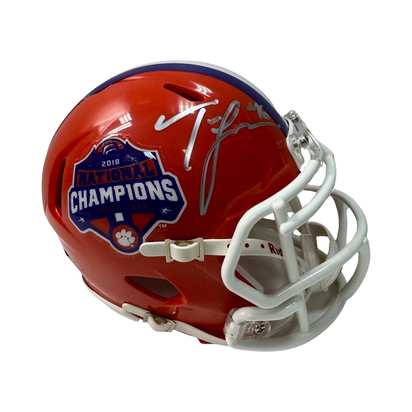 Trevor Lawrence Autographed Clemson Tigers 2018 National Championship Mini Helmet JSA