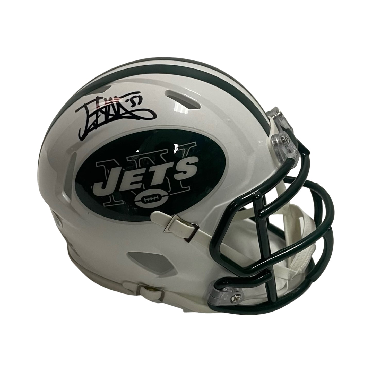 Jonathan Vilma Autographed New York Jets White Mini Helmet JSA