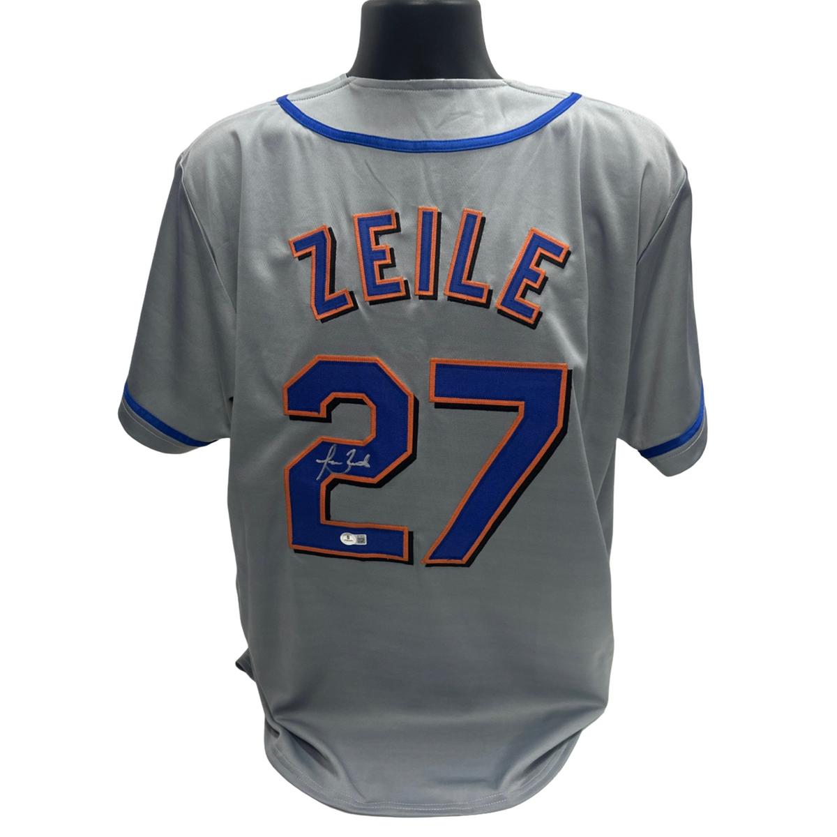 Todd Zeile Autographed New York Mets Grey Jersey Beckett BAS