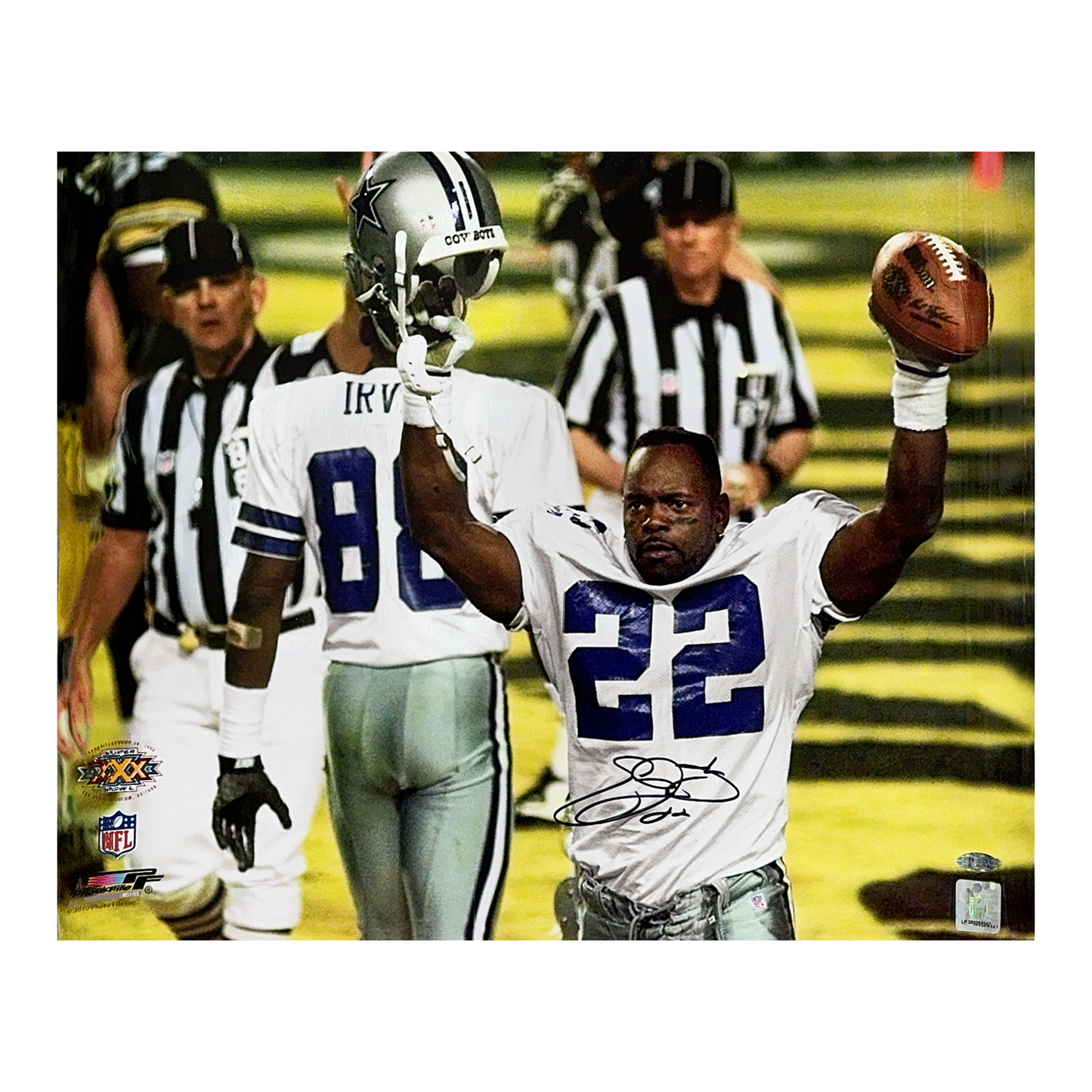 Emmitt Smith Autographed Dallas Cowboys Super Bowl XXX 16x20 Steiner