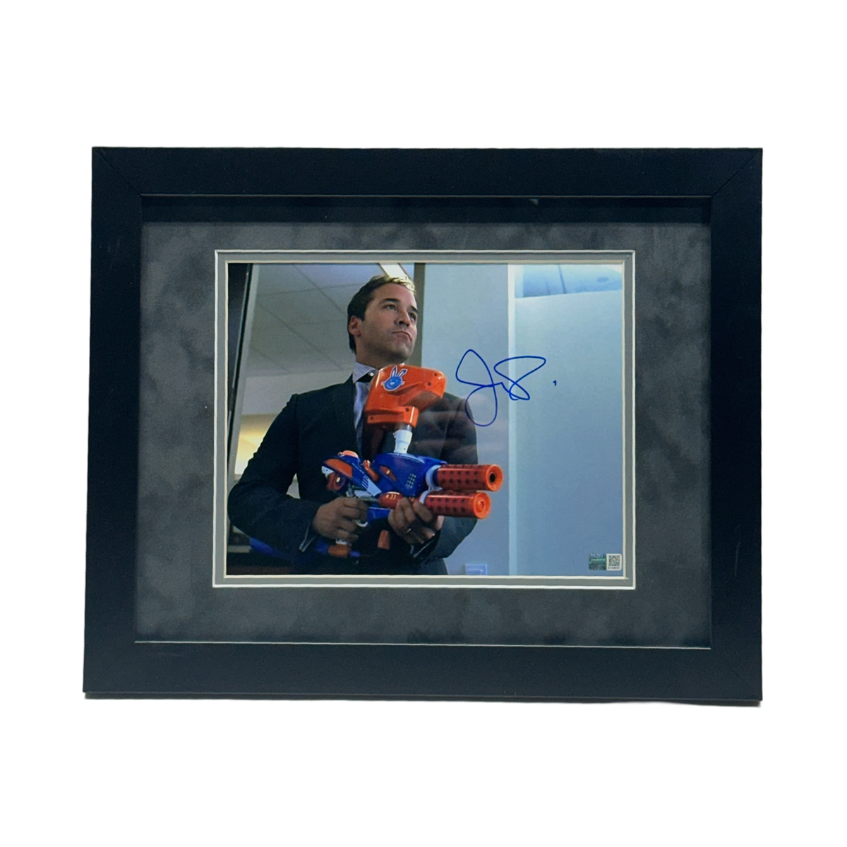Jeremy Piven Autographed Entourage Ari Gold Paintball Gun Aim 2 Hands 8x10 Steiner CX - Framed