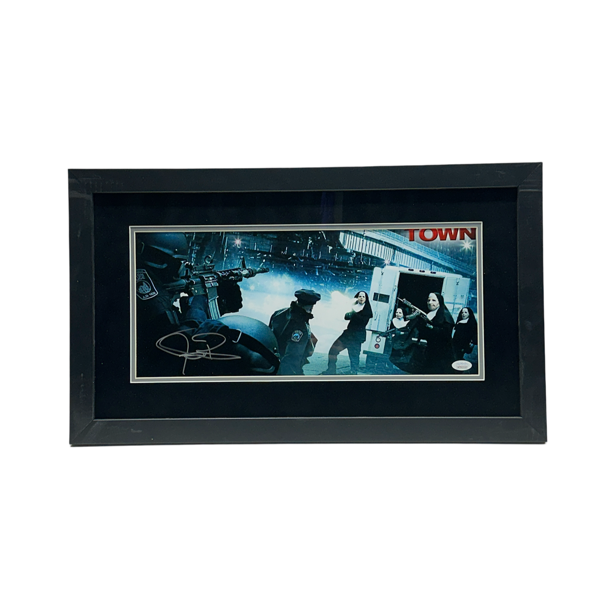 Jeremy Renner Autographed The Town Nuns 8x18 JSA - Framed