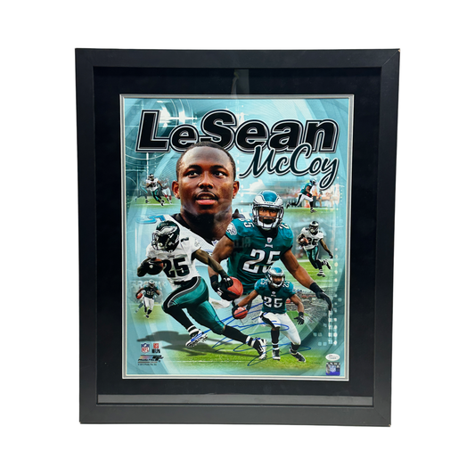 Lesean McCoy Autographed Philadelphia Eagles Collage 16x20 JSA - Framed