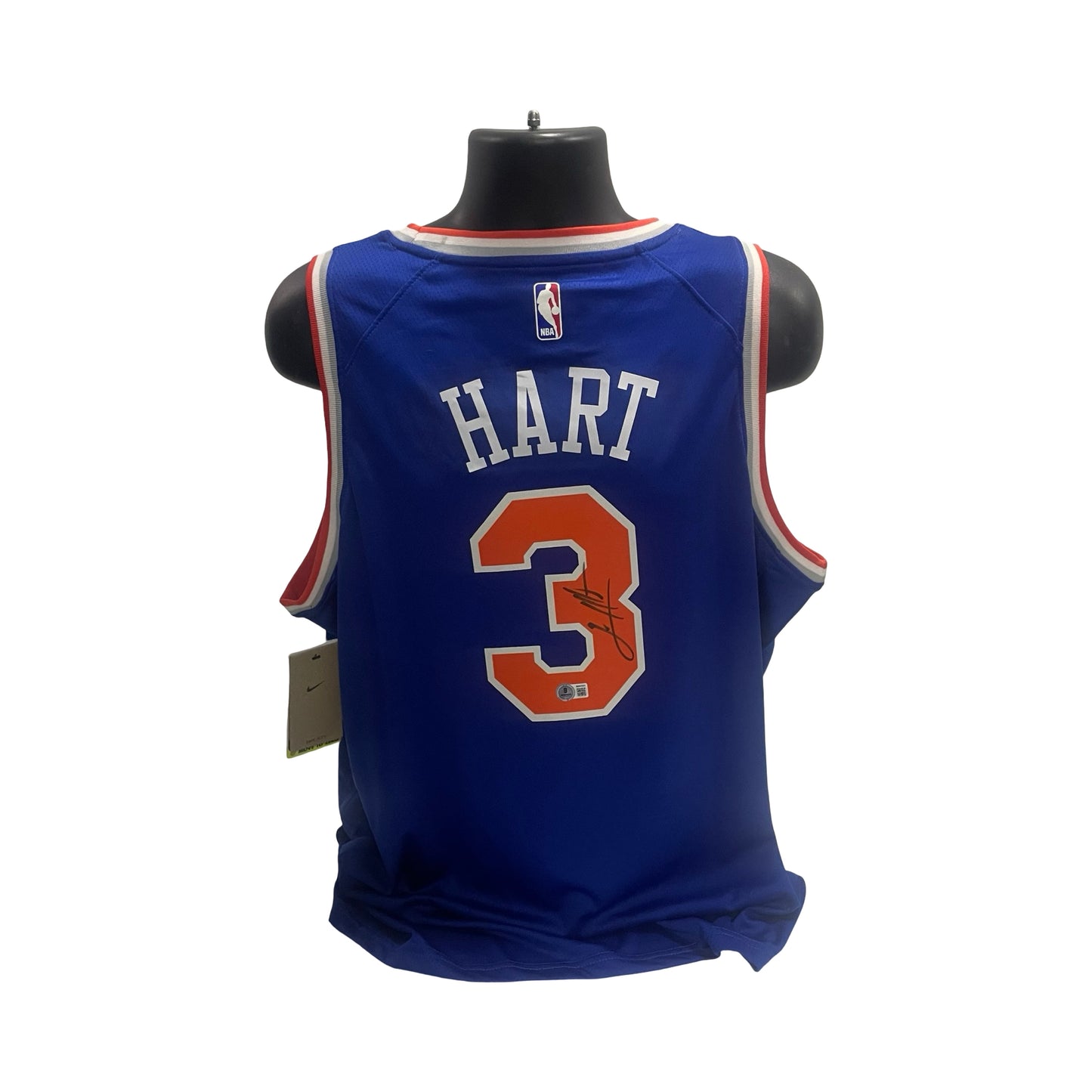 Josh Hart Autographed New York Knicks Blue Jersey Beckett