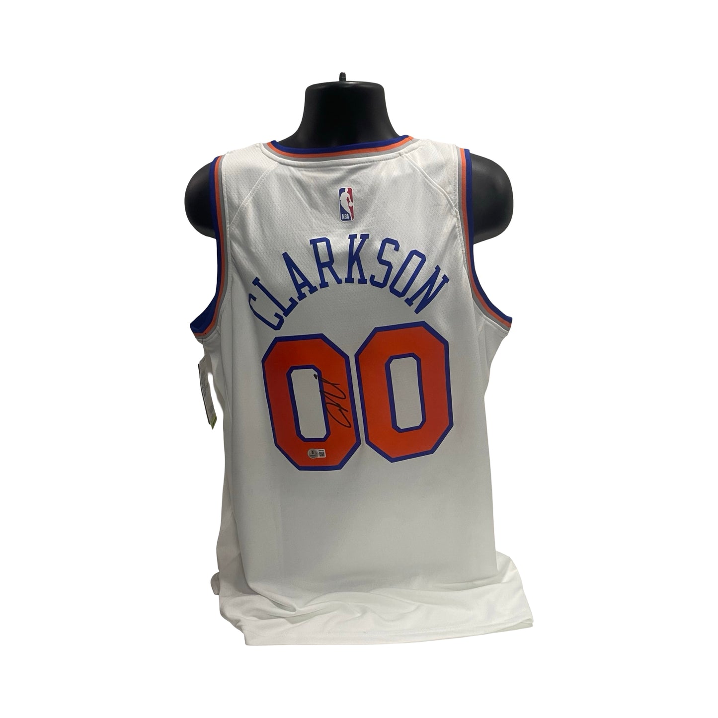 Jordan Clarkson Autographed New York Knicks White Jersey Beckett