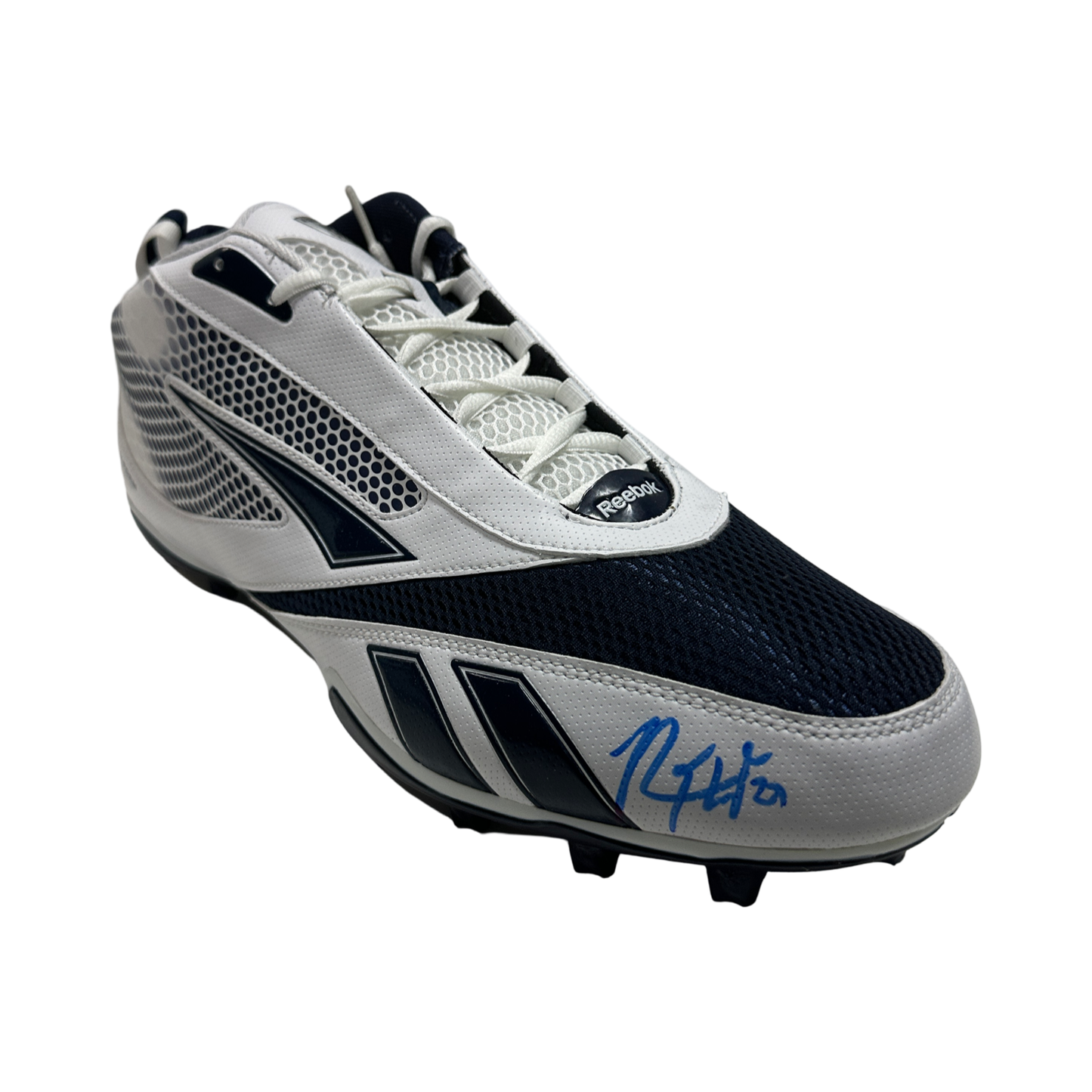Rodney Hampton Autographed New York Giants Navy Blue Right Reebok Cleat Beckett BAS