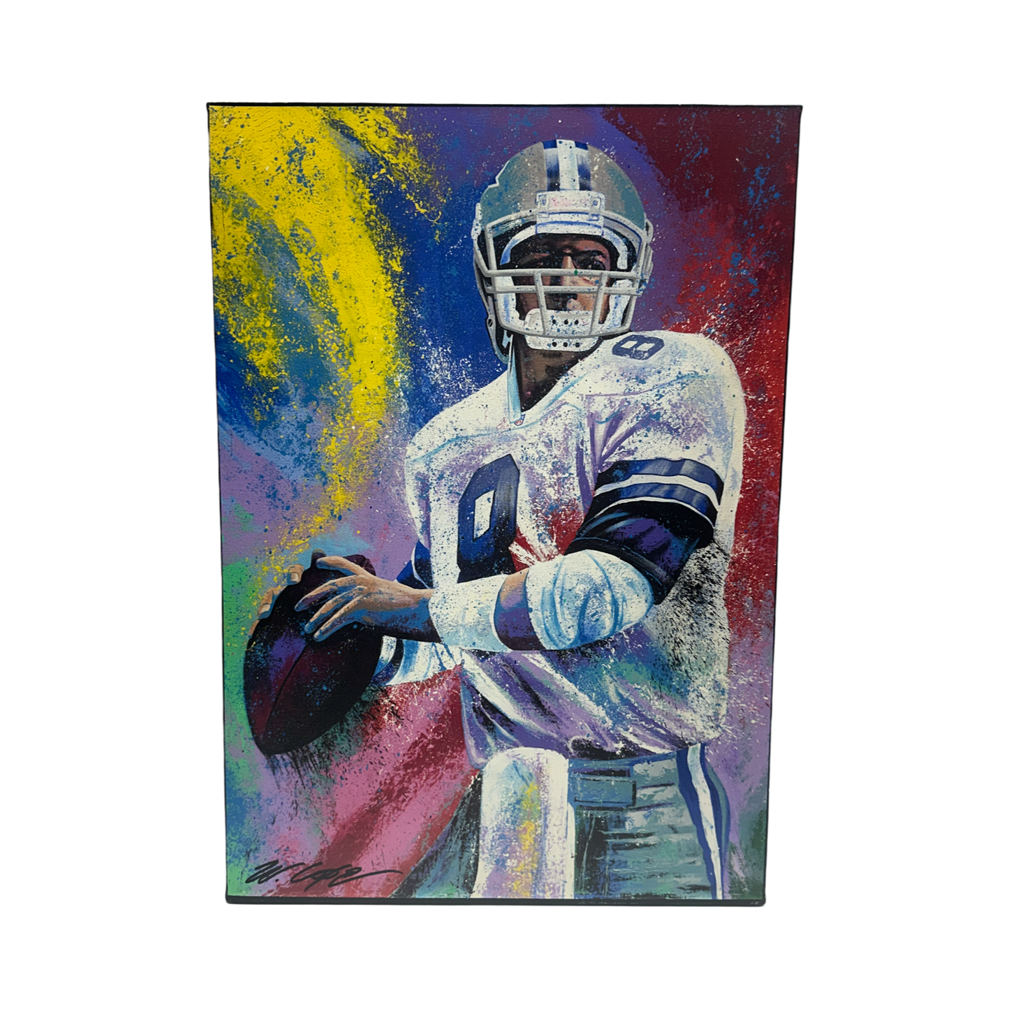 Troy Aikman Dallas Cowboys Artist Proof Print Canvas William Lopa Art Canvas
