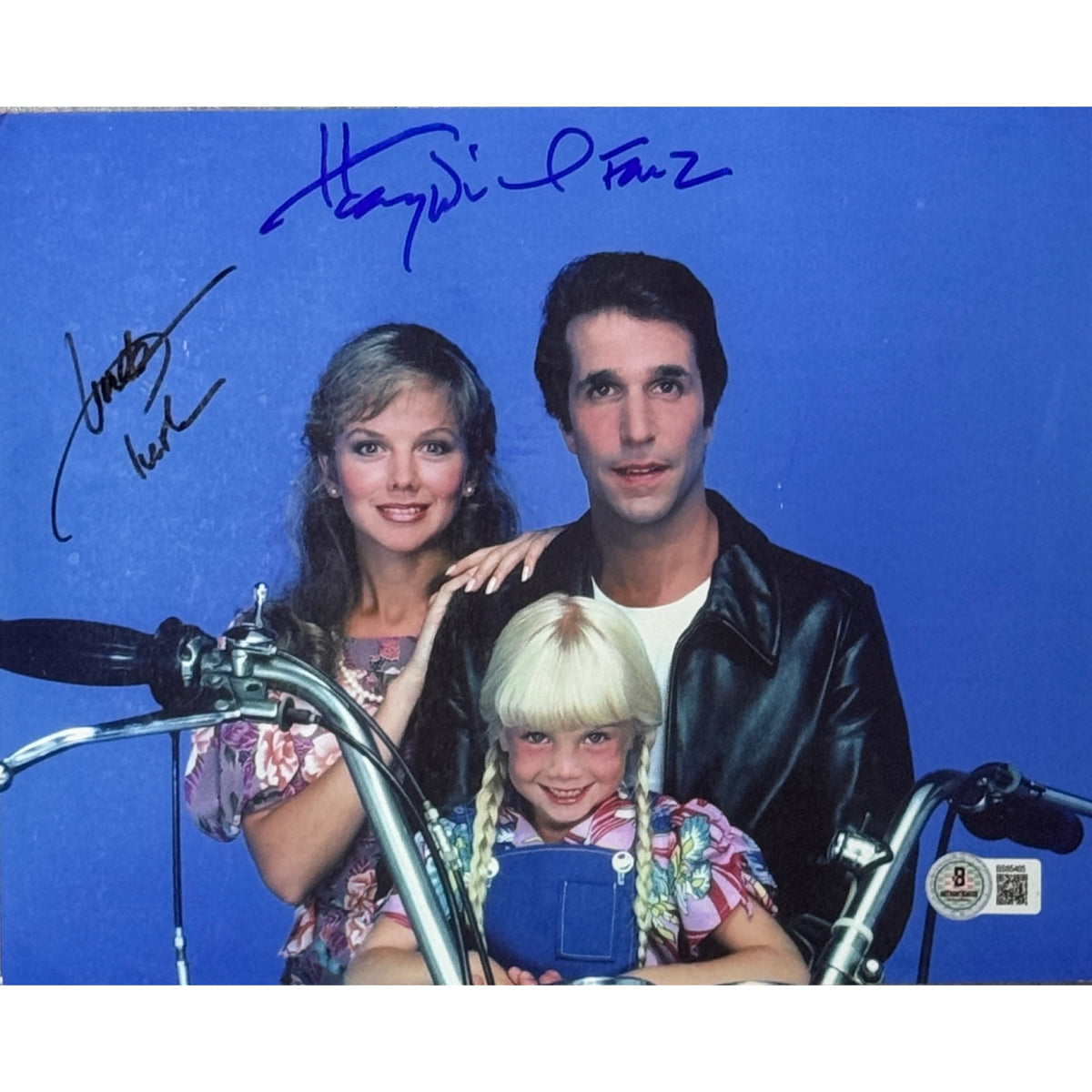 Henry Winkler & Linda Purl Autographed Happy Days 8x10 Beckett