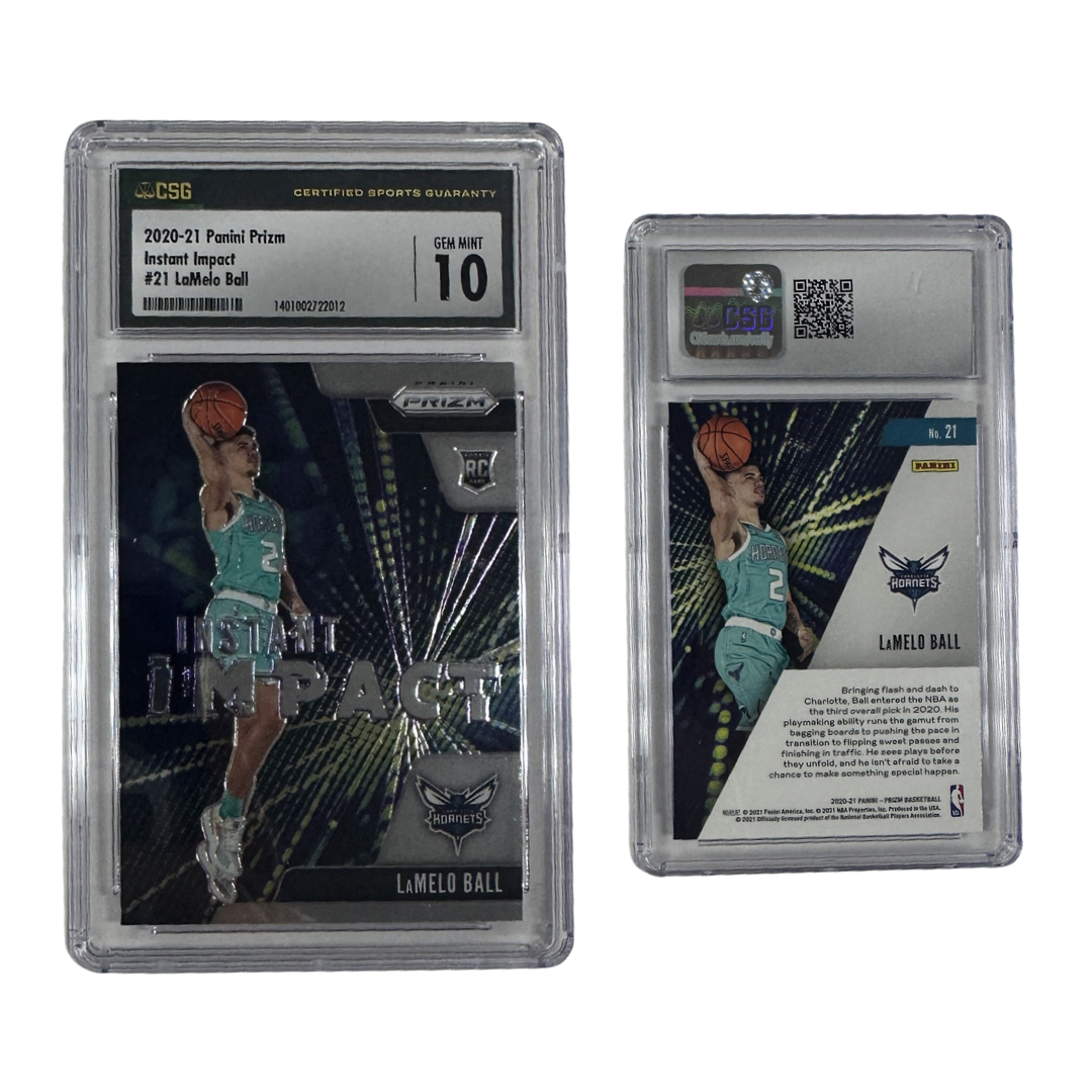 2020-21 LaMelo Ball Panini Prizm Instant Impact #21 CSG 10 GEM MINT