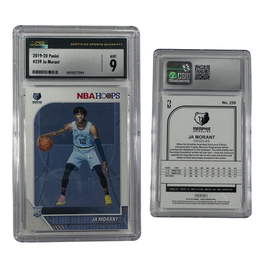 2019-20 Ja Morant Panini Hoops Rookie Card #259 CSG 9 MINT