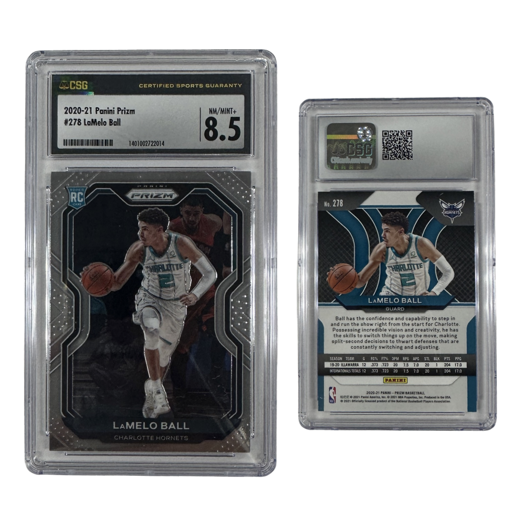 2020-21 Lamelo Ball Panini Prizm Rookie Card #278 CSG 8.5 NM/MINT+