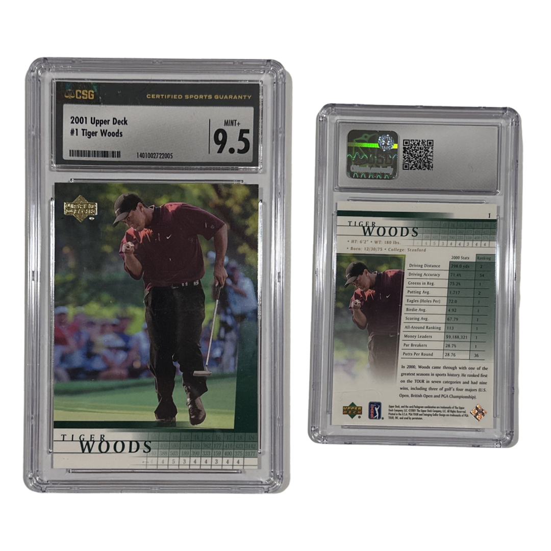 2001 Tiger Woods Upper Deck #1 CSG 9.5 MINT+