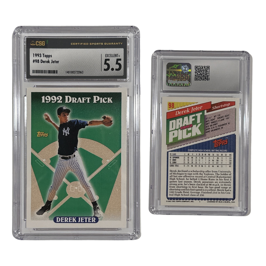 1993 Derek Jeter Topps Draft Pick #98 CSG 5.5 EXCELLENT+