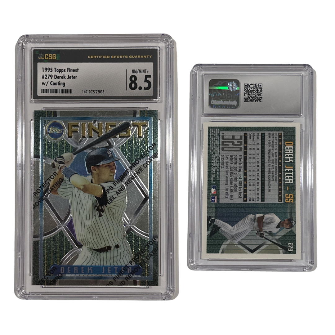 1995 Derek Jeter Topps Finest w/ Coating #279 CSG 8.5 NM/MINT+