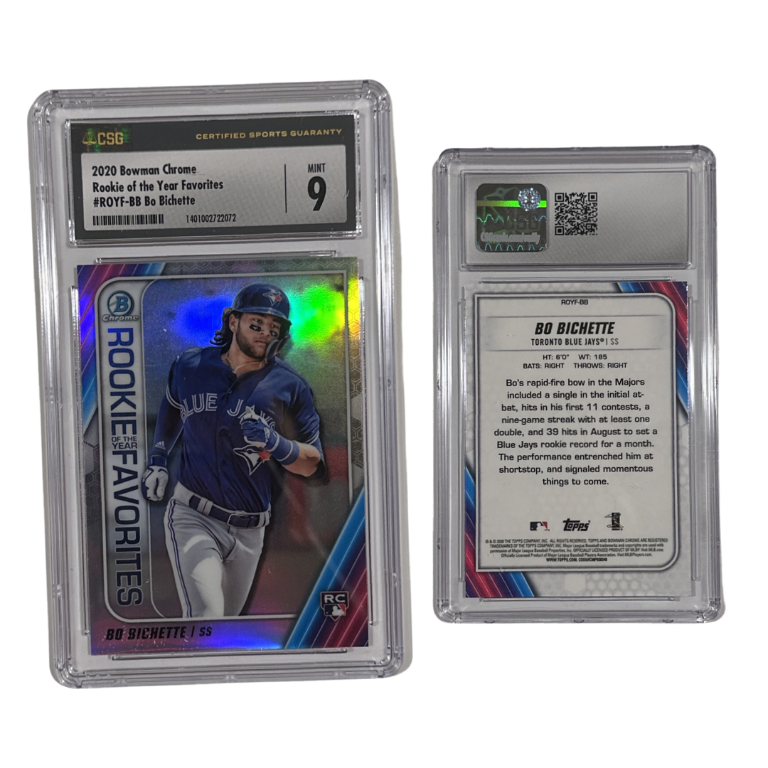2020 Bo Bichette Bowman Chrome Rookie of The Year Favorites #ROY-BB CSG 9 MINT