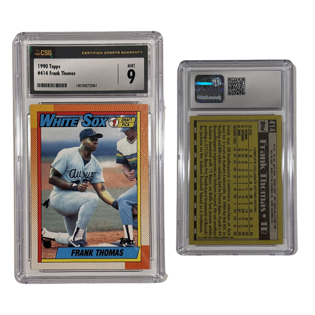 1990 Frank Thomas Topps #1 Draft Pick #414 CSG 9 MINT