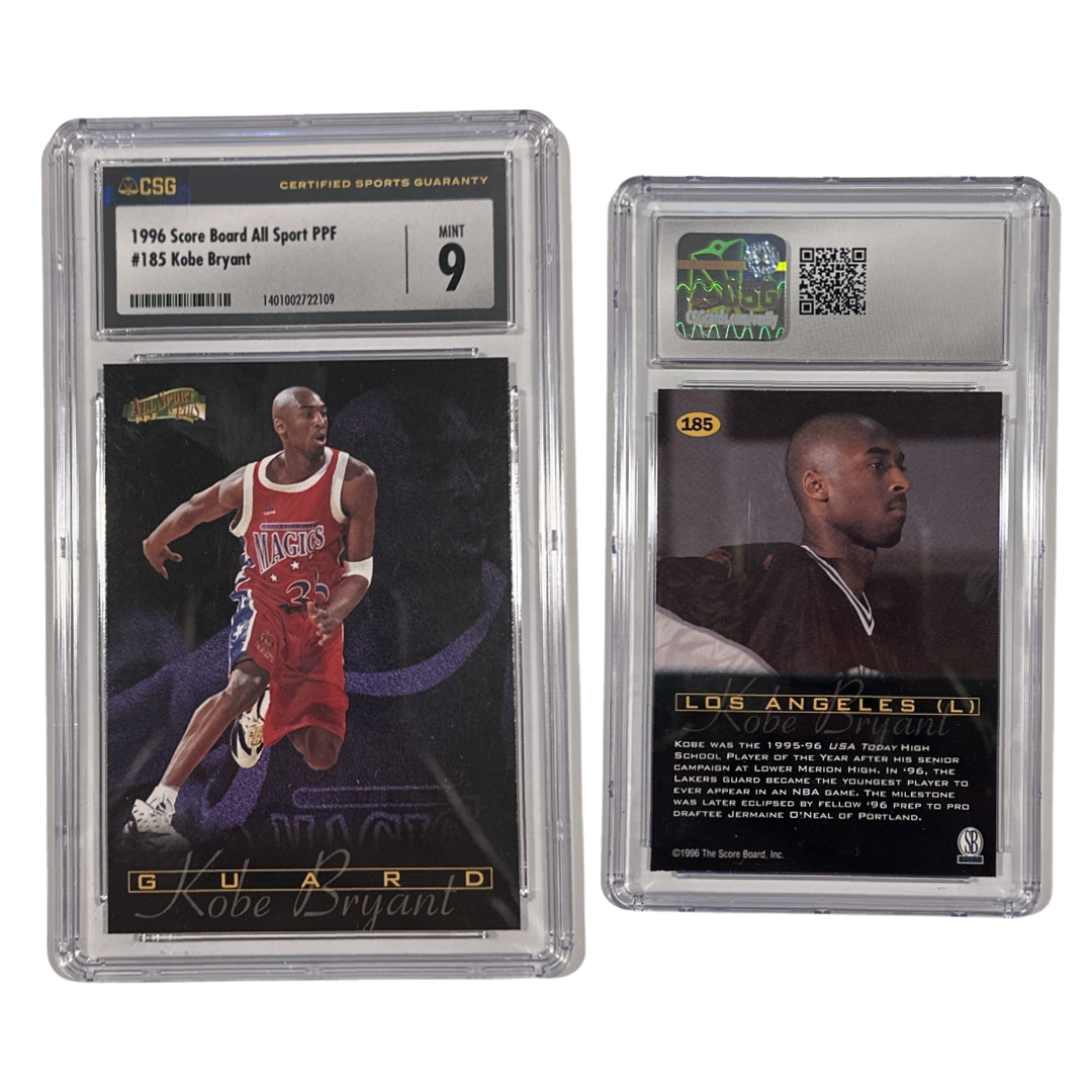1996 Kobe Bryant Score Board All Sport PPF #185 CSG 9 MINT
