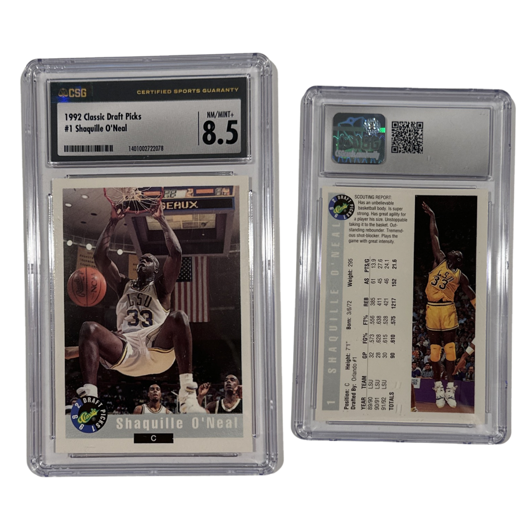 1992 Shaquille O'Neal Classic Draft Picks #1 CSG 8.5 NM/MINT+
