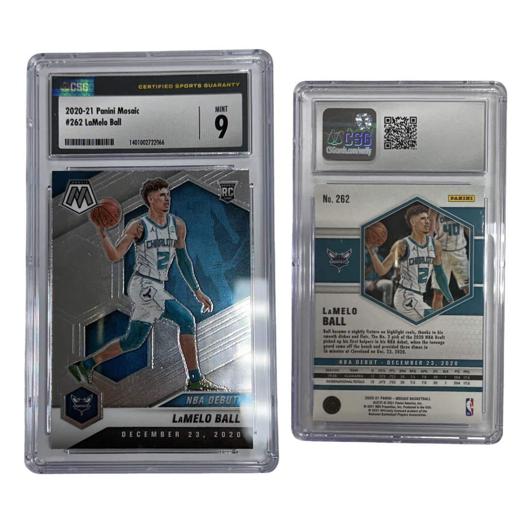 2020-21 Lamelo Ball Panini Mosaic Rookie Card #262 CSG 9 MINT