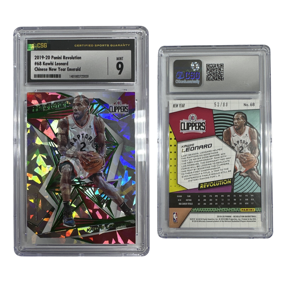 2019-20 Kawhi Leonard Panini Revolution Chinese New Year Emerald #68 CSG 9 MINT