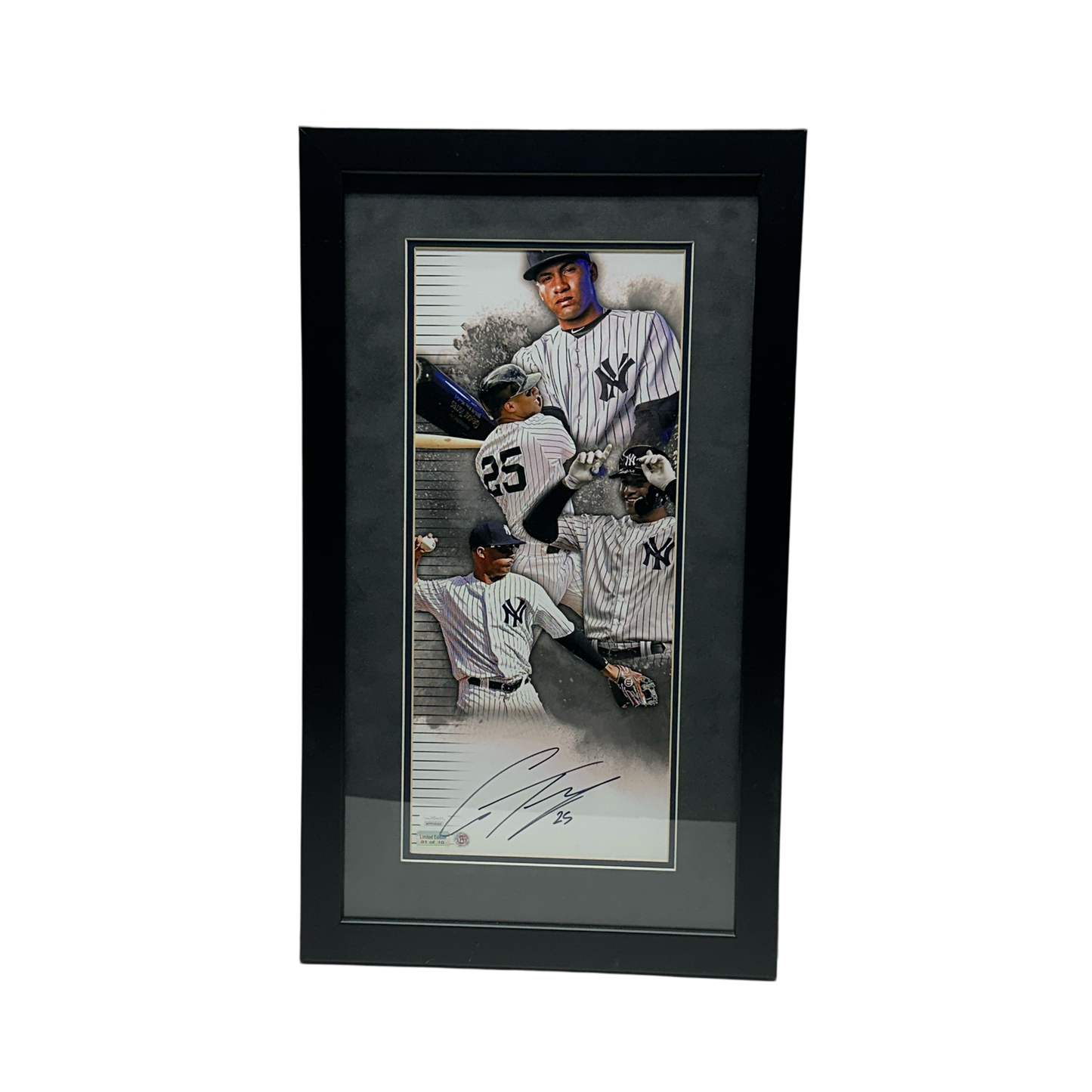 Gleyber Torres Autographed New York Yankees Framed 8x18 Vertical JSA