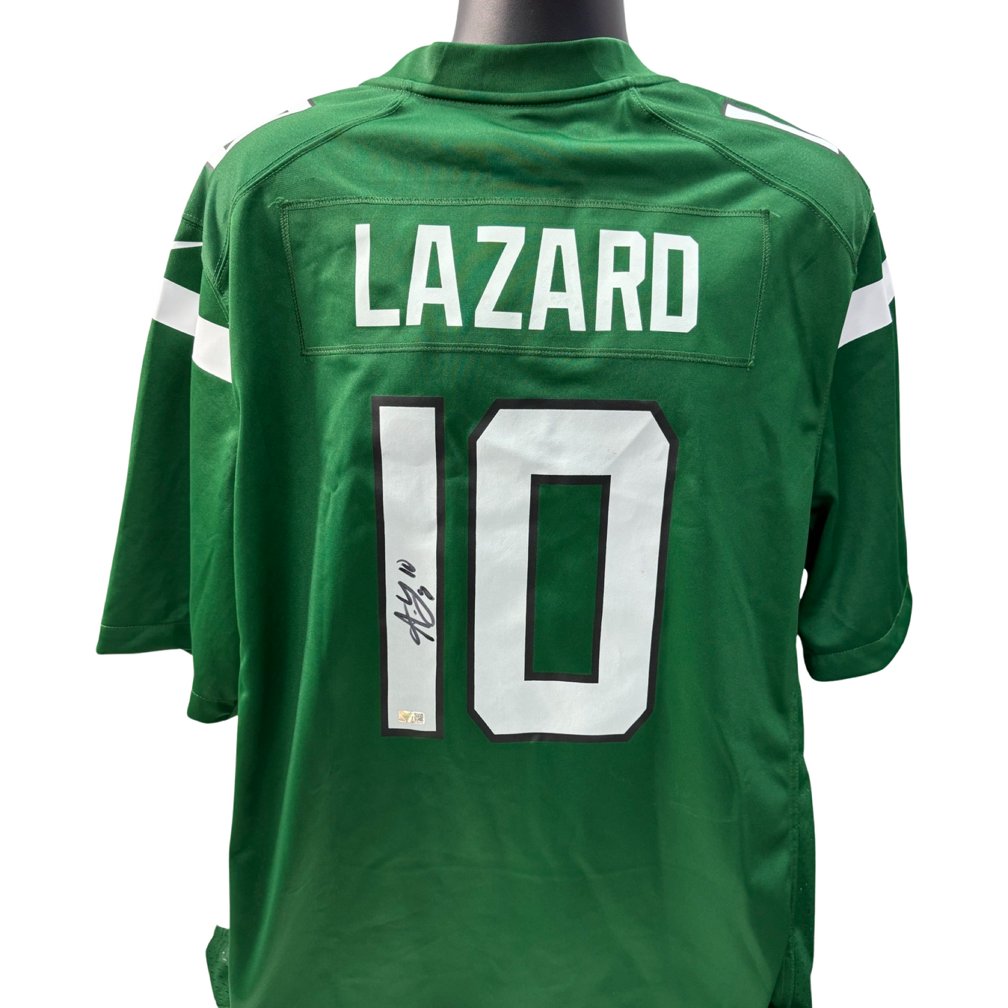 Allen Lazard Autographed New York Jets Green Nike Jersey Steiner CX