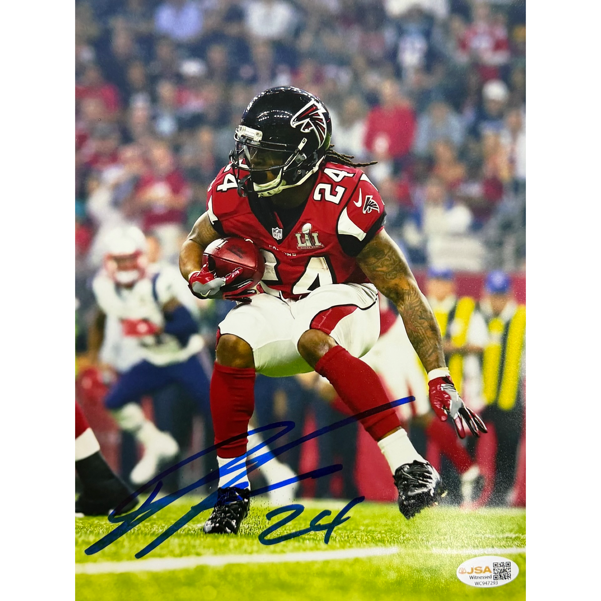 Devonta Freeman Atlanta Falcons Signed Photo Autographed NFL JSA COA Spin