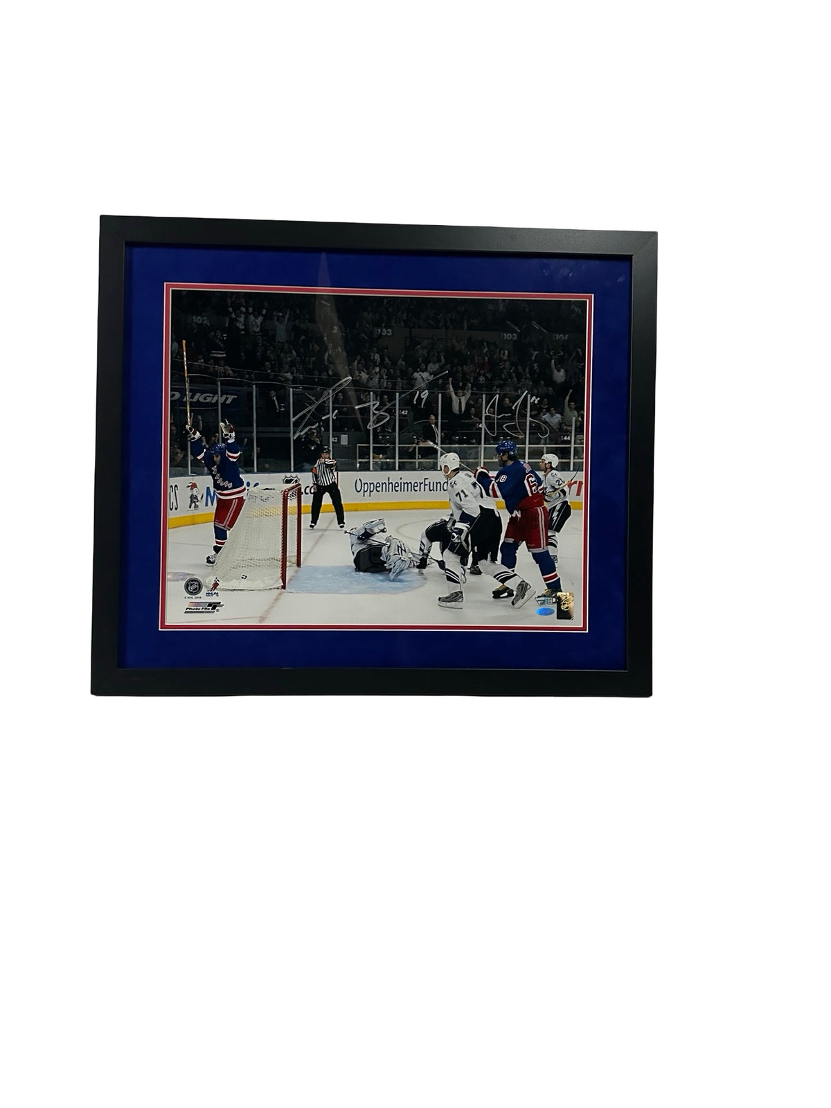 Jaromir Jagr & Scott Gomez Autographed New York Rangers 16x20 Photo Fanatics Steiner CX COA - Framed