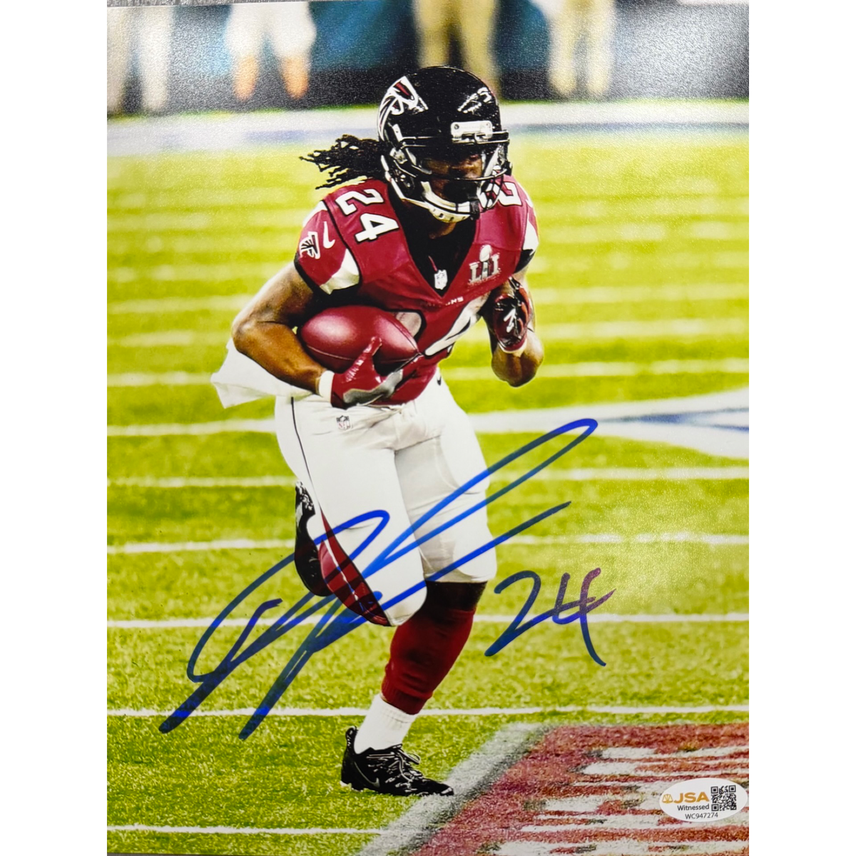 Devonta Freeman Atlanta Falcons Signed Photo Autographed NFL JSA COA Running