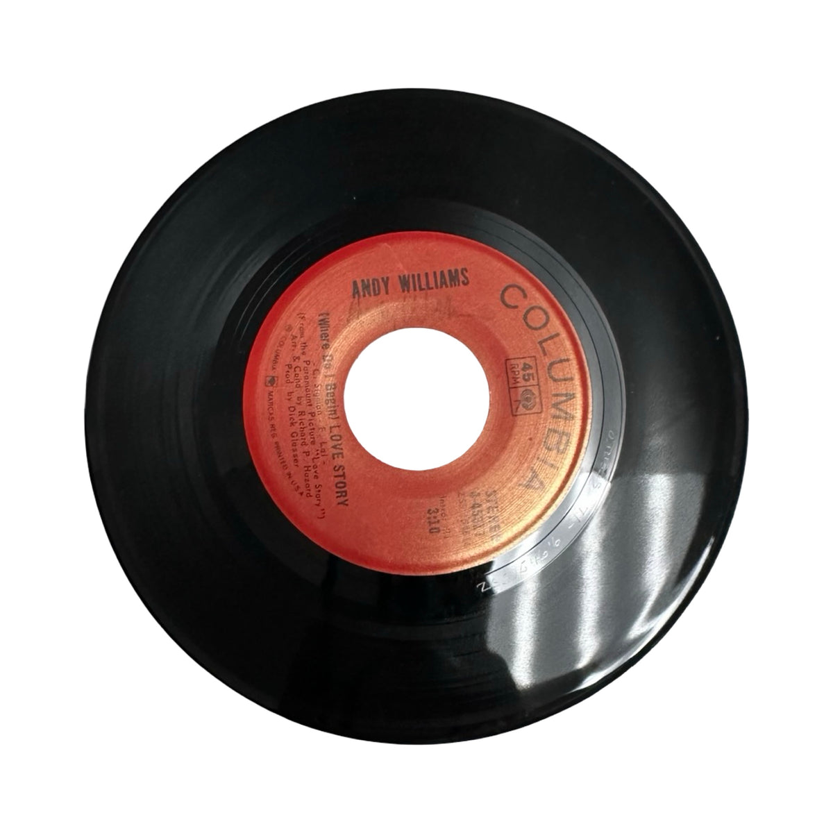 Columbia Andy Williams Autographed Record Vinyl