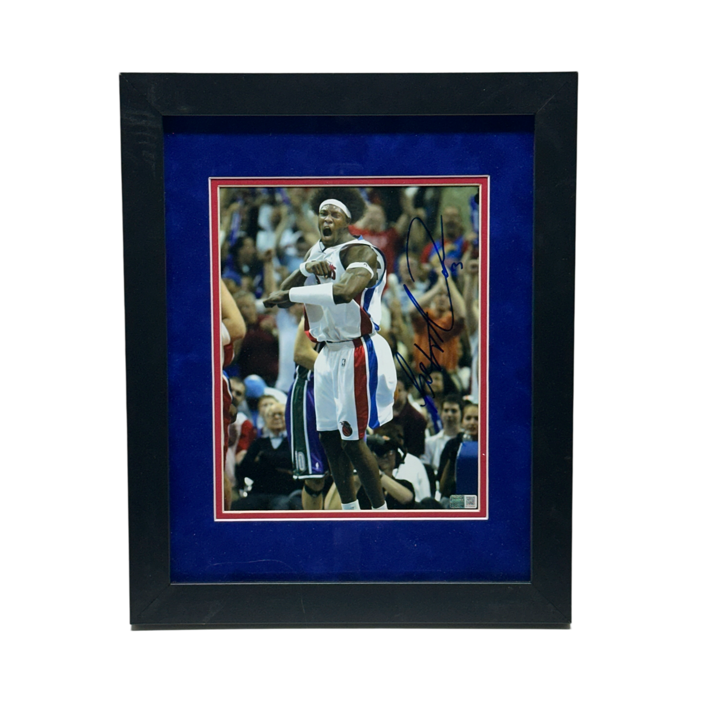 Ben Wallace Autographed Detroit Pistons Scream 8x10 Steiner CX - Framed