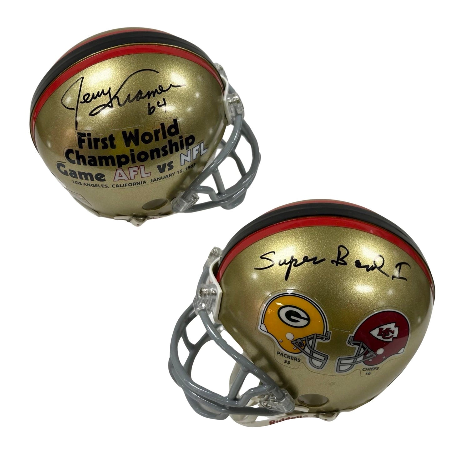 Jerry Kramer Autographed Green Bay Packers Super Bowl I Mini Helmet Super Bowl I Inscription JSA