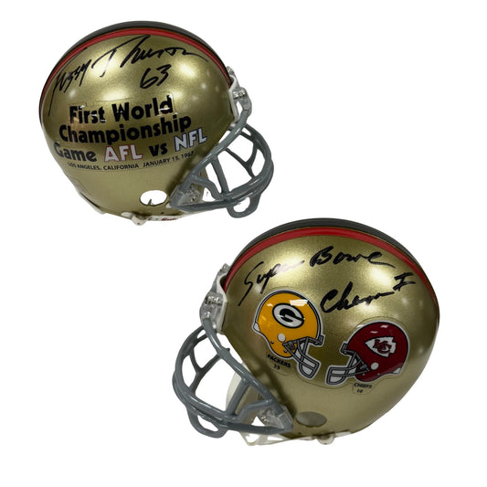 Fuzzy Thirston Autographed Green Bay Packers Super Bowl I Mini Helmet “Super Bowl I Champ” Inscription JSA