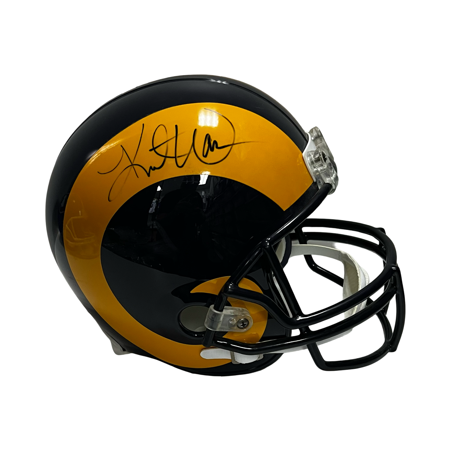 Kurt Warner Autographed Los Angeles Rams Signed Proline Replica Helmet Beckett BAS