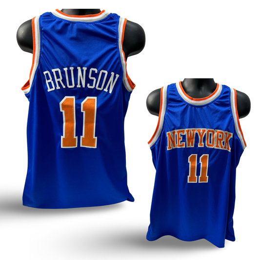 Jalen Brunson Unsigned New York Knicks Blue Jersey