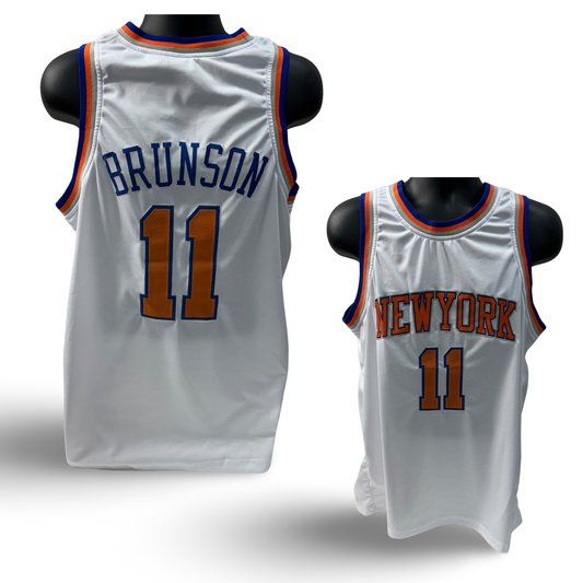 Jalen Brunson Unsigned New York Knicks White Jersey