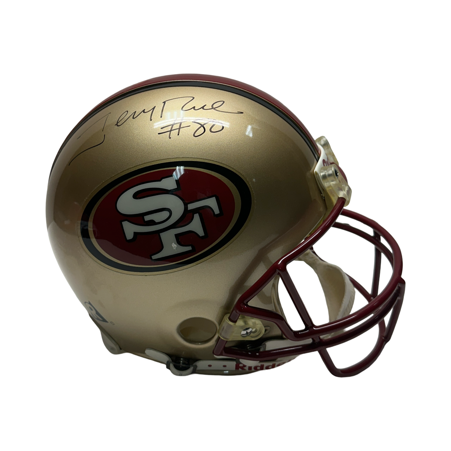 Jerry Rice Autographed San Fransisco 49ers Ridell Authentic Helmet Beckett