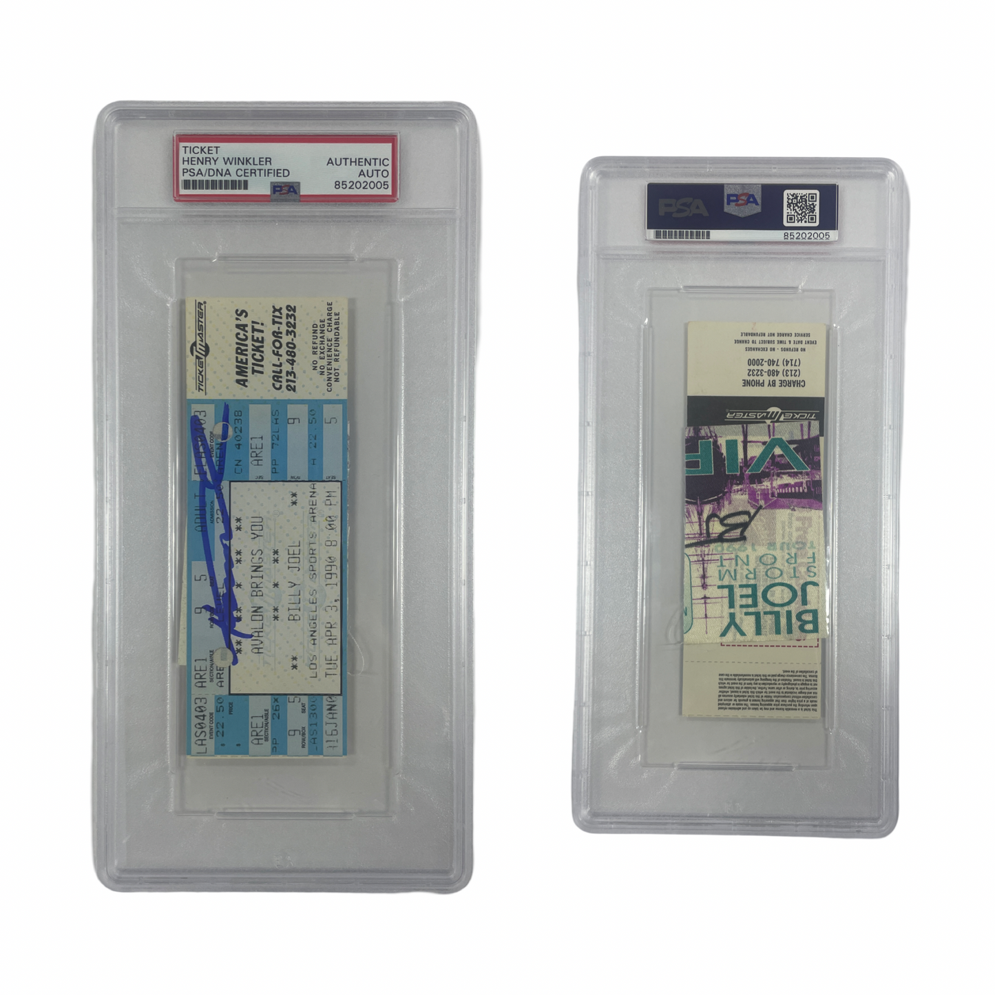 Henry Winkler Autographed Billy Joel Concert Ticket From Personal Collection PSA Auto Authentic