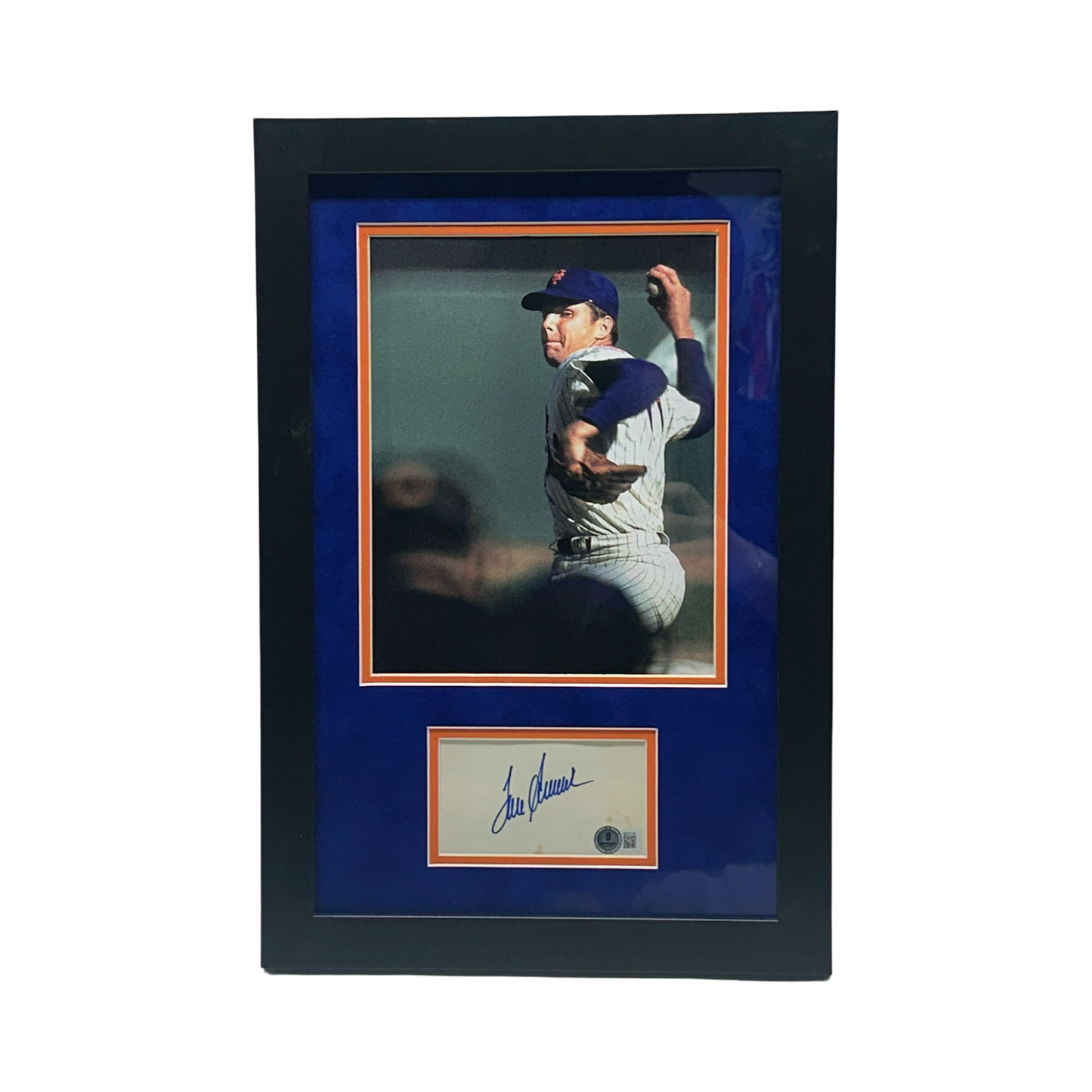 Tom Seaver Autographed New York Mets Cut Beckett - Framed