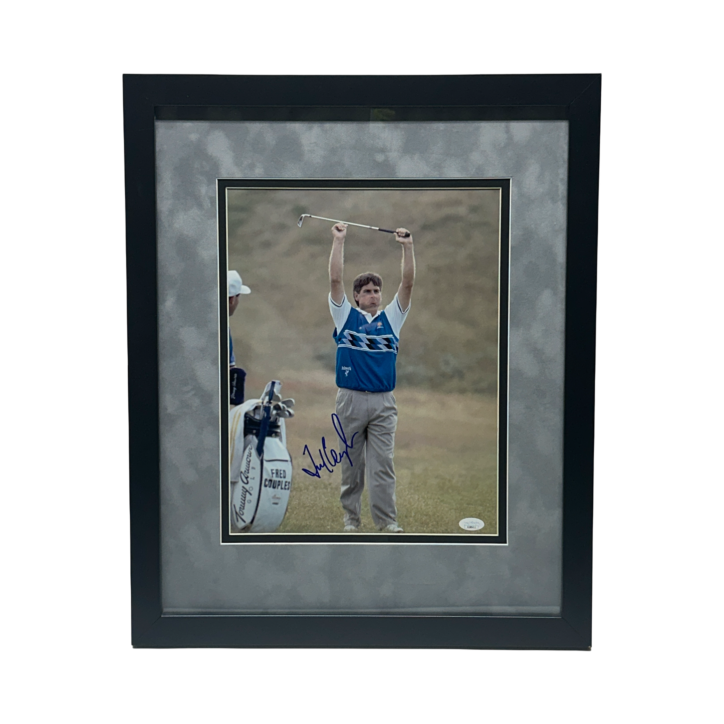 Fred Couples Autographed Hoisting Putter 11x14 JSA - Framed