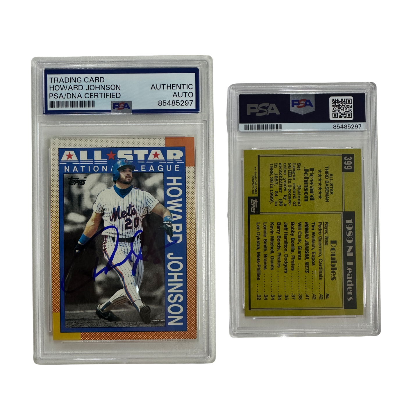 1990 Howard Johnson Autographed Topps All Star #399 PSA Auto Authentic