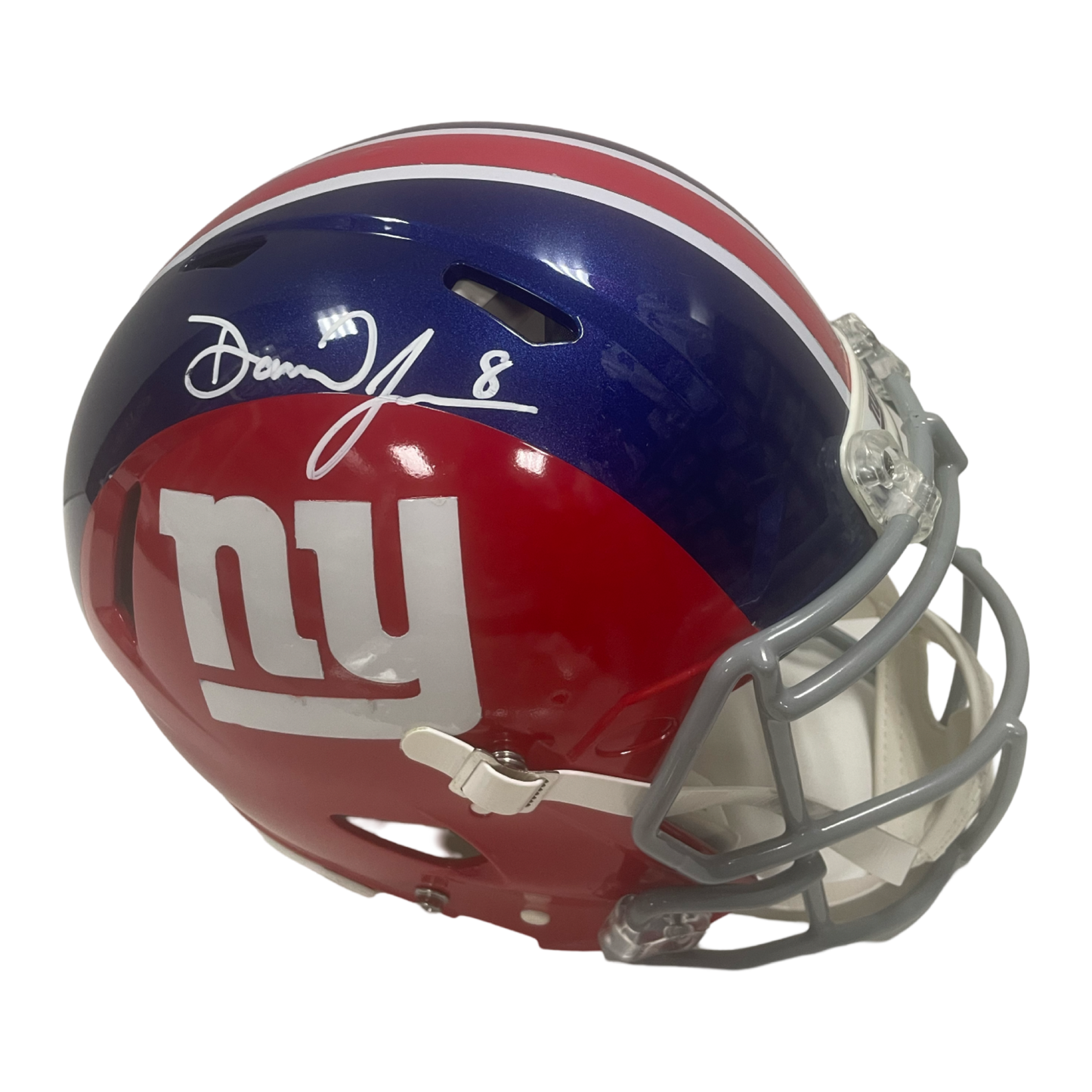 New York Giants Custom Blue/Red Unsigned Speed Authentic Helmet
