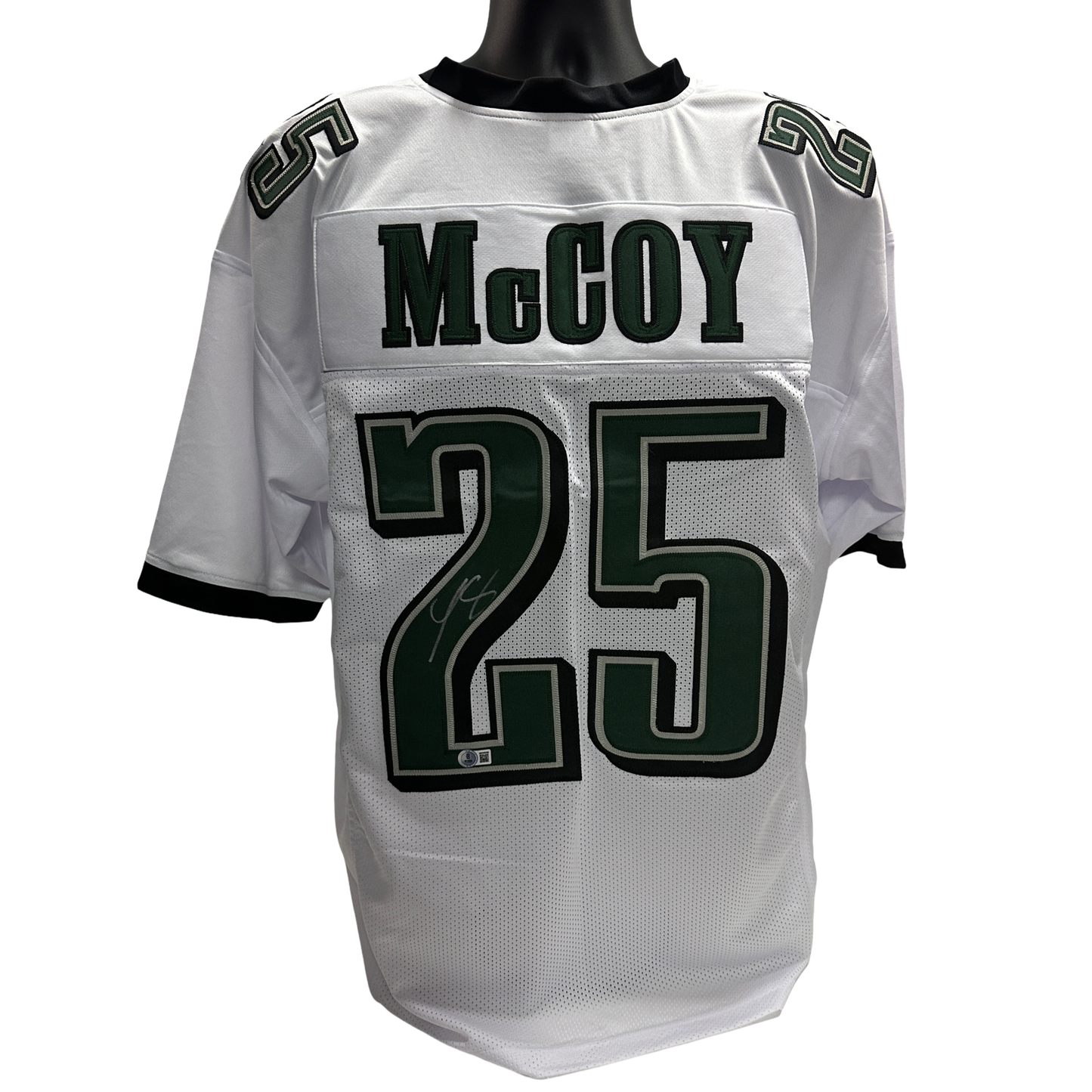 LeSean McCoy Autographed Philadelphia Eagles White Jersey Beckett