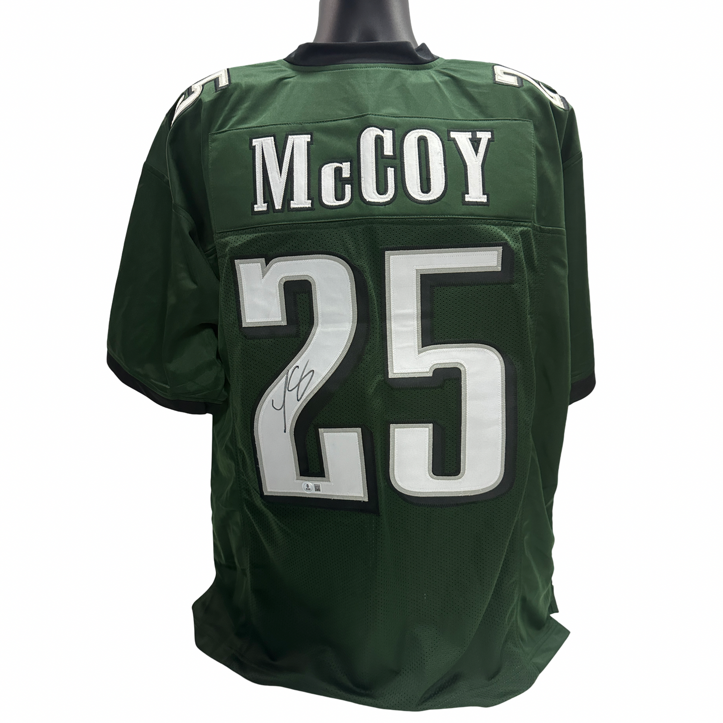 LeSean McCoy Autographed Philadelphia Eagles Green Jersey Beckett