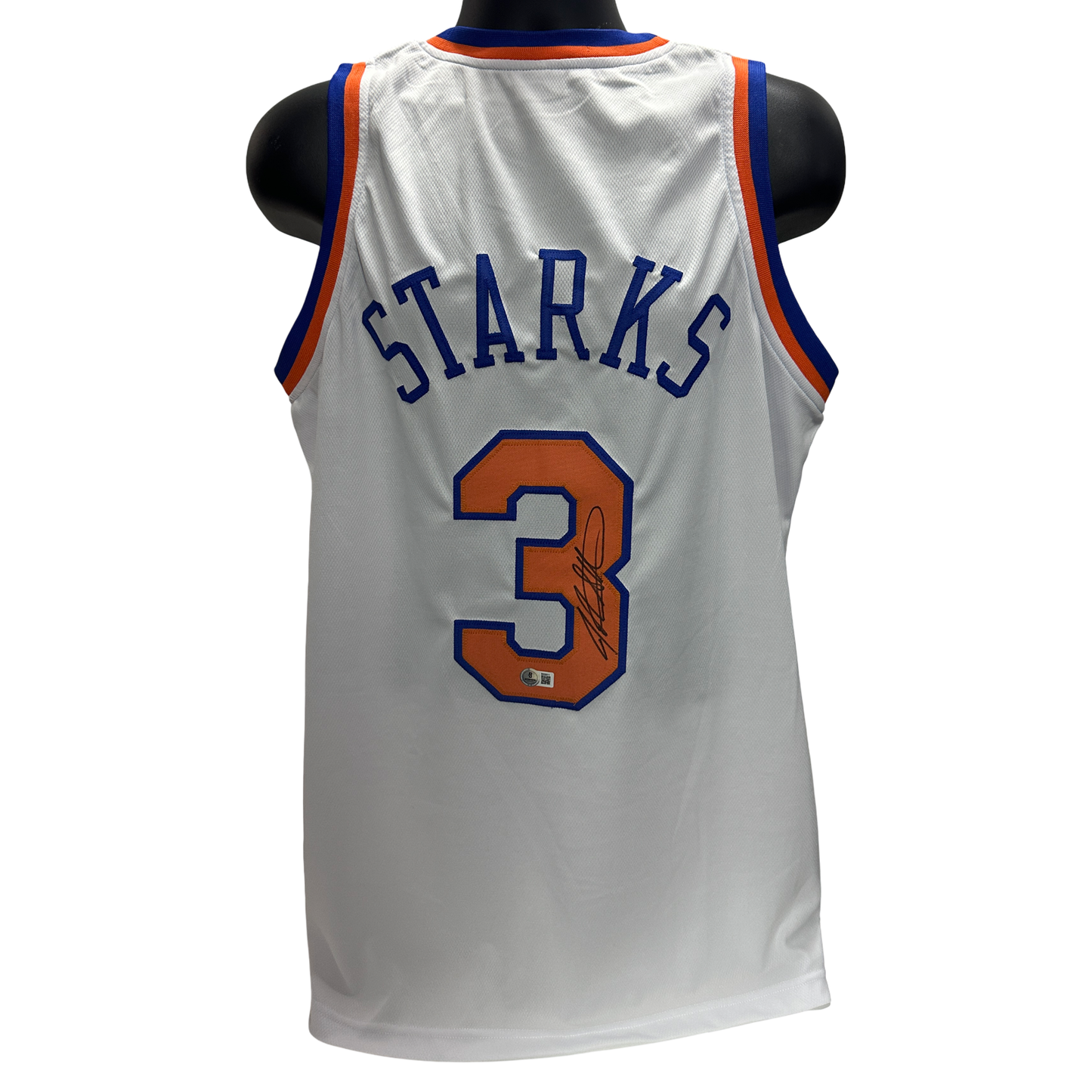 John Starks Autographed New York Knicks White Jersey Beckett