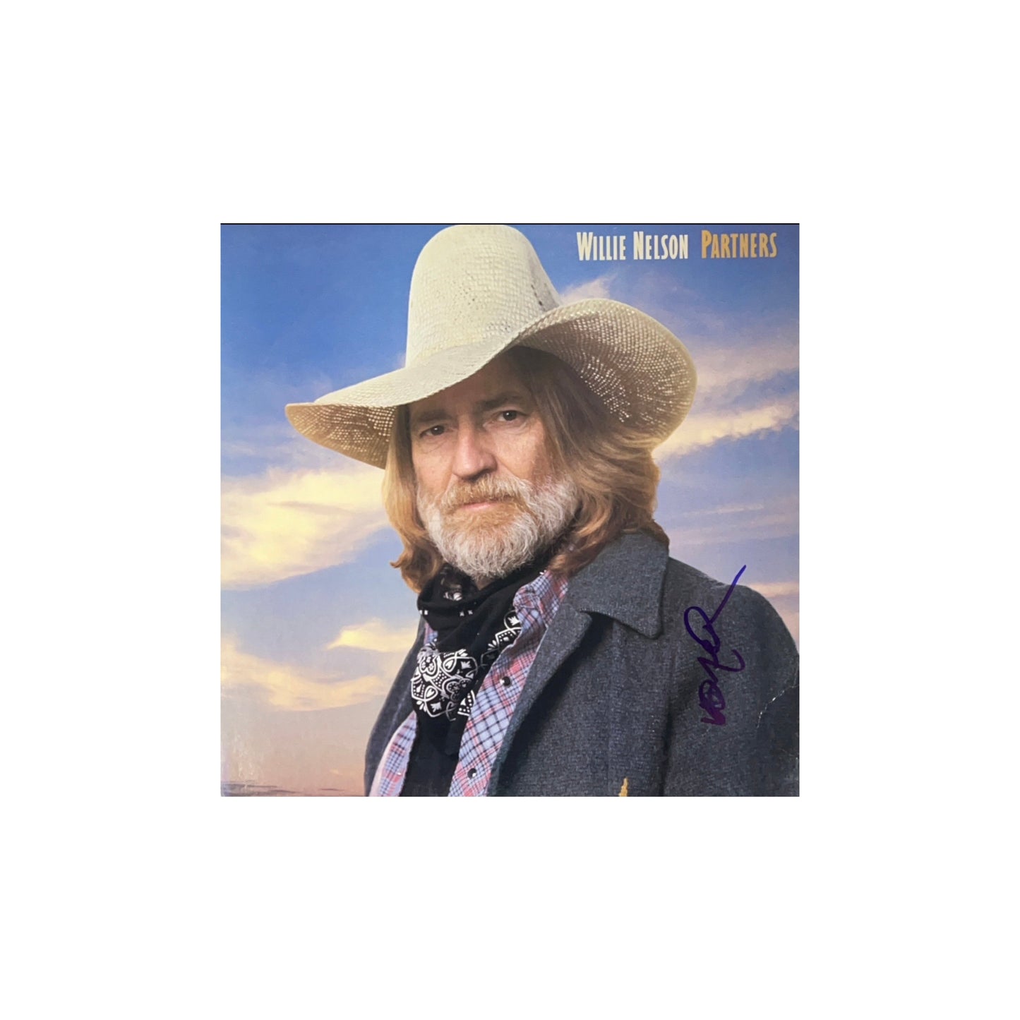 Willie Nelson Autographed Partners Vinyl Record JSA